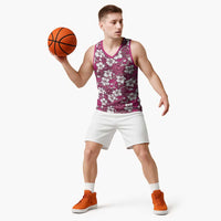 Piqi Bula Fiji Basketball Jersey Fijian Tapa Seamless Hibiscus LT14 - Polynesian Pride