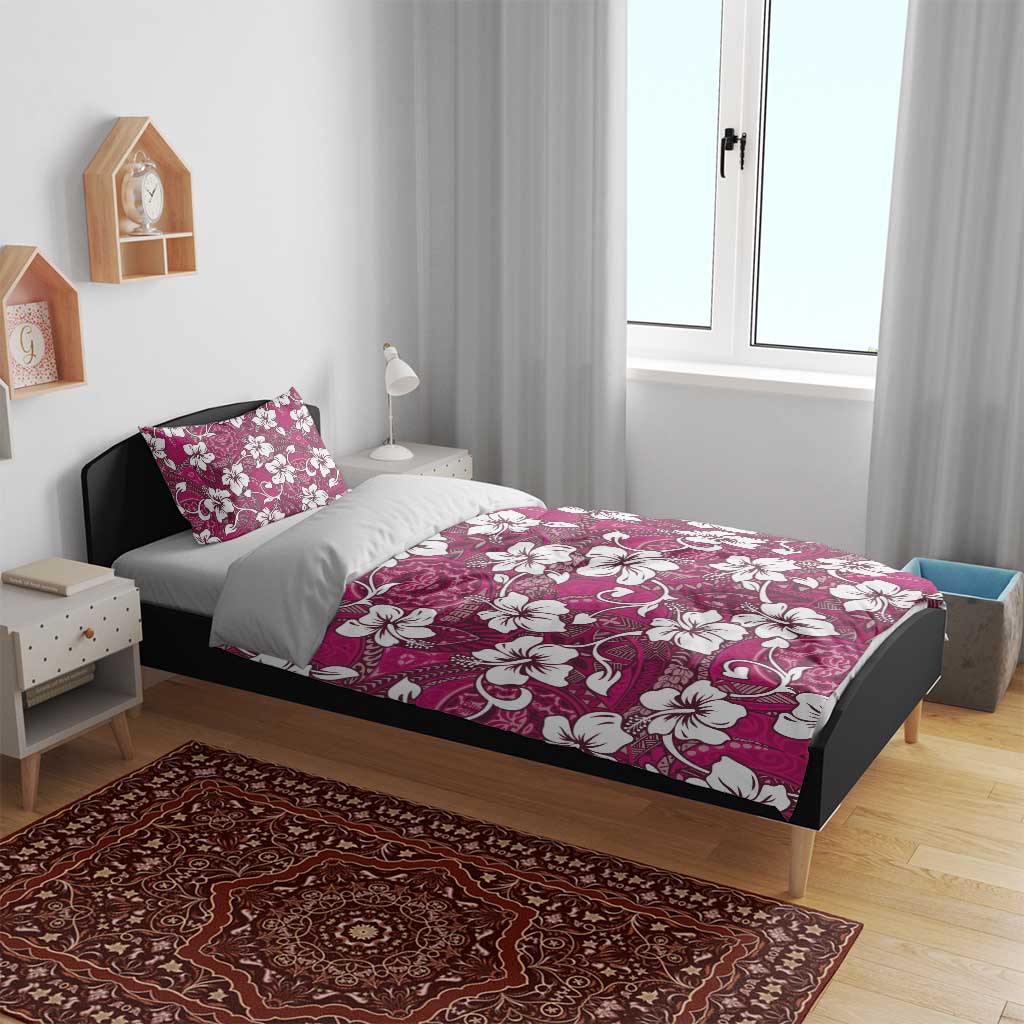 Piqi Bula Fiji Bedding Set Fijian Tapa Seamless Hibiscus - Polynesian Pride