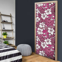 Piqi Bula Fiji Door Cover Fijian Tapa Seamless Hibiscus LT14 - Polynesian Pride
