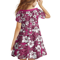 Piqi Bula Fiji Family Matching Off The Shoulder Long Sleeve Dress and Hawaiian Shirt Fijian Tapa Seamless Hibiscus - Polynesian Pride