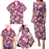 Piqi Bula Fiji Family Matching Puletasi and Hawaiian Shirt Fijian Tapa Seamless Hibiscus - Polynesian Pride
