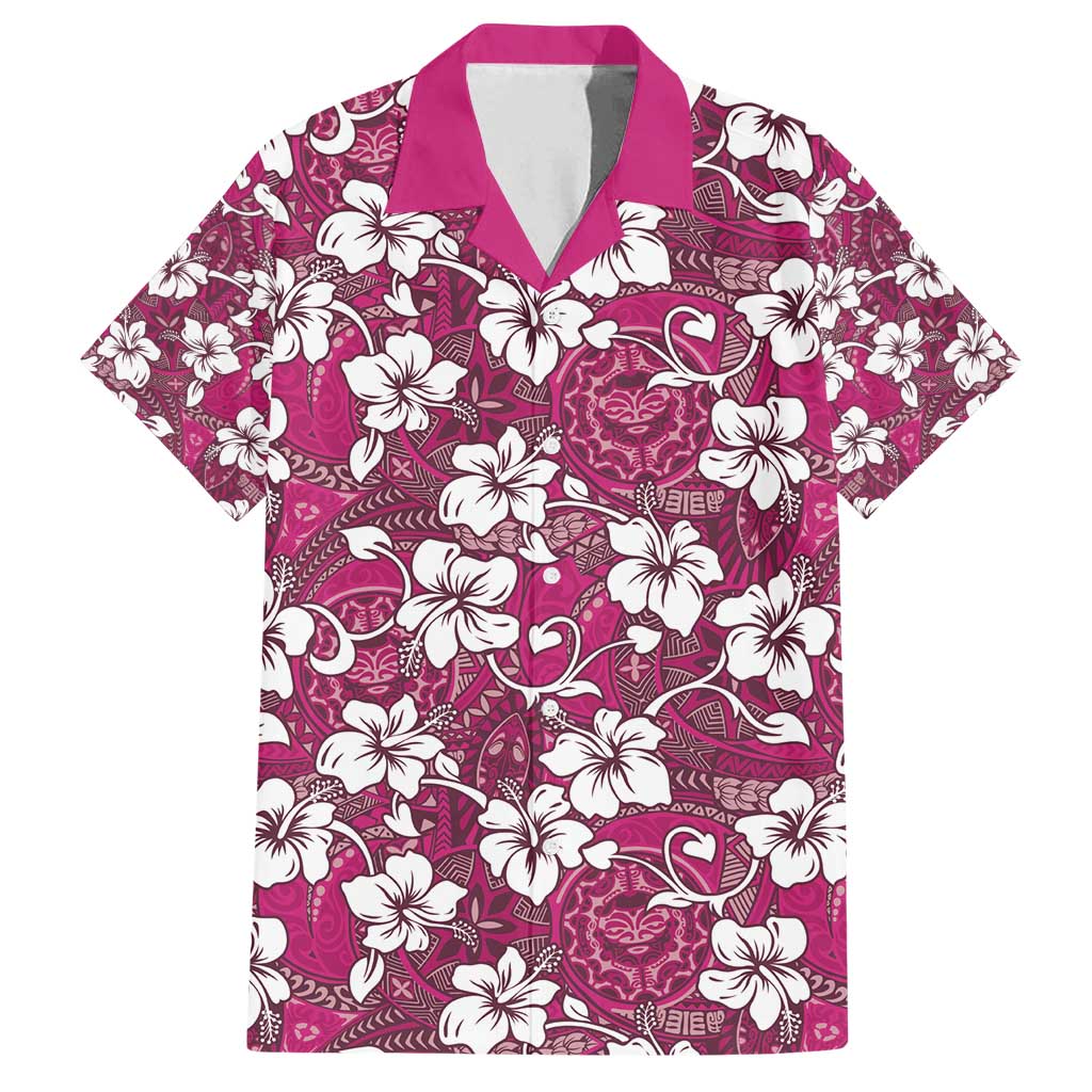 Piqi Bula Fiji Family Matching Puletasi and Hawaiian Shirt Fijian Tapa Seamless Hibiscus - Polynesian Pride