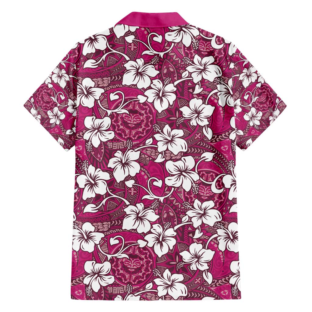 Piqi Bula Fiji Family Matching Puletasi and Hawaiian Shirt Fijian Tapa Seamless Hibiscus - Polynesian Pride