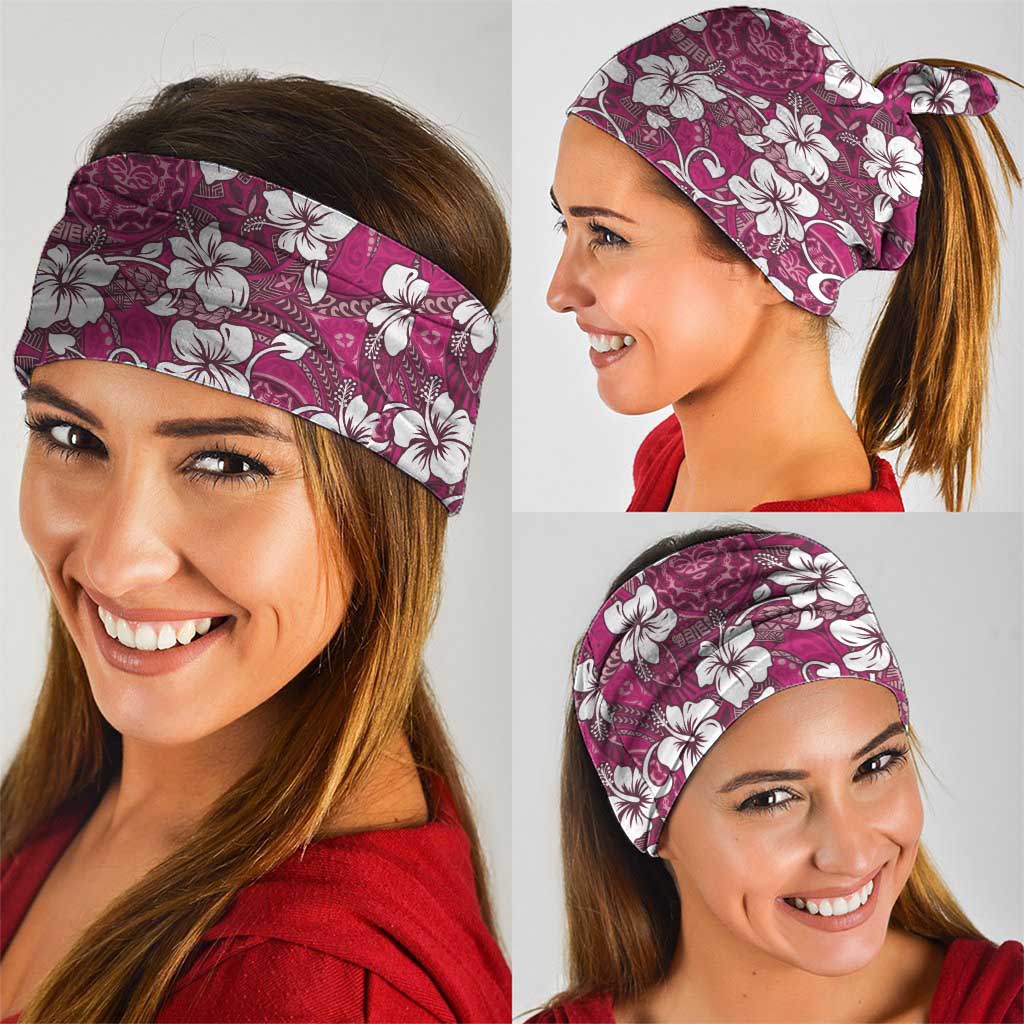 Piqi Bula Fiji Neck Gaiter Fijian Tapa Seamless Hibiscus - Polynesian Pride