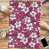 Piqi Bula Fiji Puzzle Fijian Tapa Seamless Hibiscus LT14 Pink - Polynesian Pride