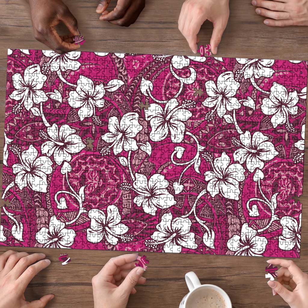 Piqi Bula Fiji Puzzle Fijian Tapa Seamless Hibiscus LT14 - Polynesian Pride