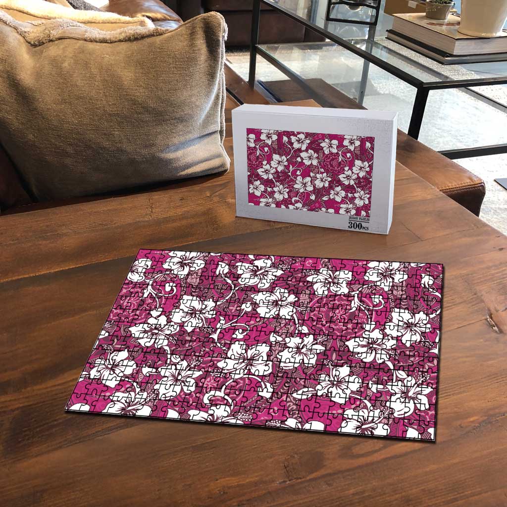 Piqi Bula Fiji Puzzle Fijian Tapa Seamless Hibiscus LT14 - Polynesian Pride