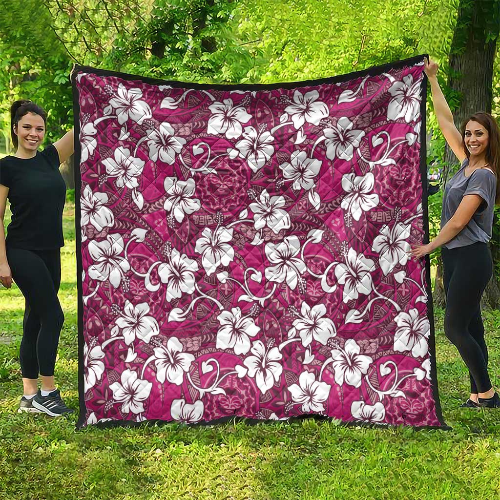 Piqi Bula Fiji Quilt Fijian Tapa Seamless Hibiscus LT14 - Polynesian Pride
