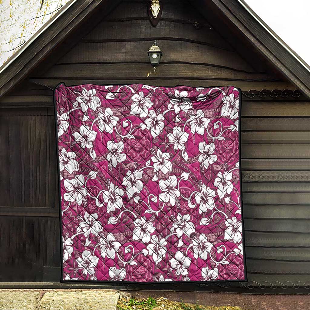 Piqi Bula Fiji Quilt Fijian Tapa Seamless Hibiscus LT14 - Polynesian Pride