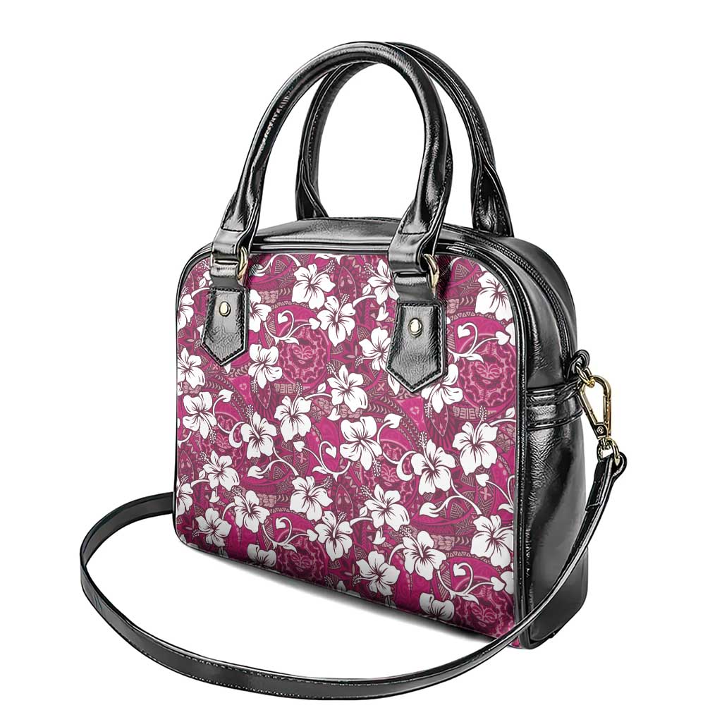 Piqi Bula Fiji Shoulder Handbag Fijian Tapa Seamless Hibiscus - Polynesian Pride