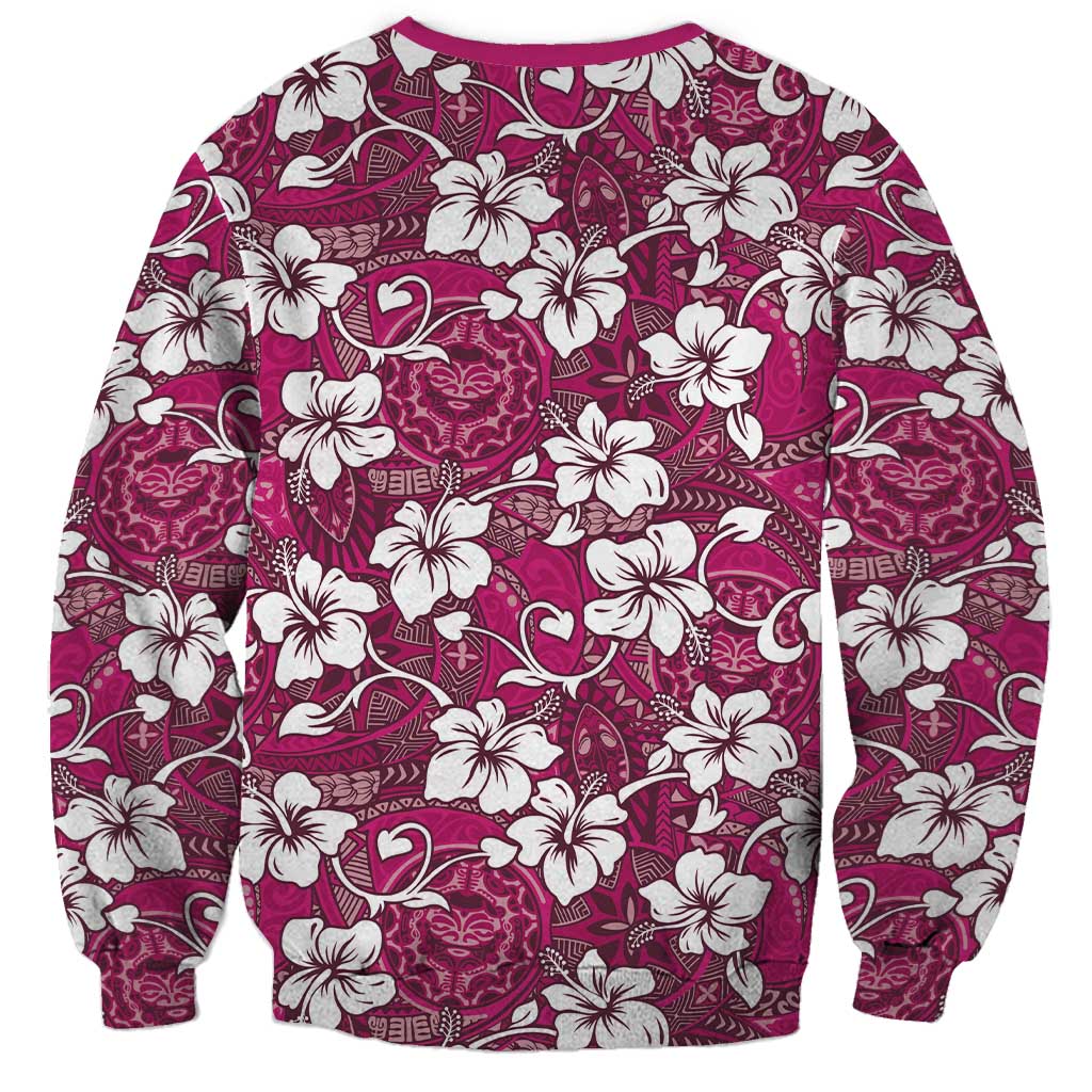 Piqi Bula Fiji Sweatshirt Fijian Tapa Seamless Hibiscus LT14 - Polynesian Pride