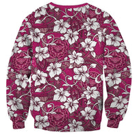 Piqi Bula Fiji Sweatshirt Fijian Tapa Seamless Hibiscus LT14 - Polynesian Pride