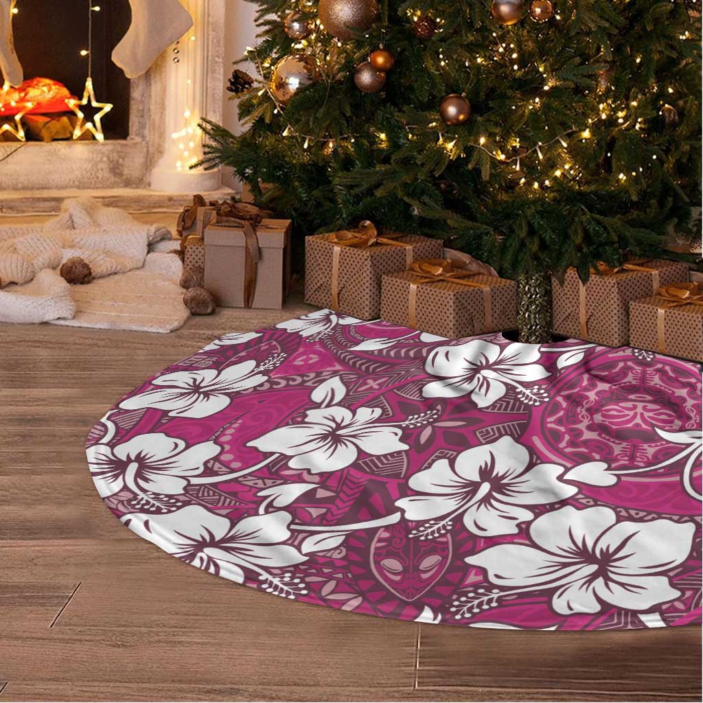 Piqi Bula Fiji Tree Skirt Fijian Tapa Seamless Hibiscus - Polynesian Pride