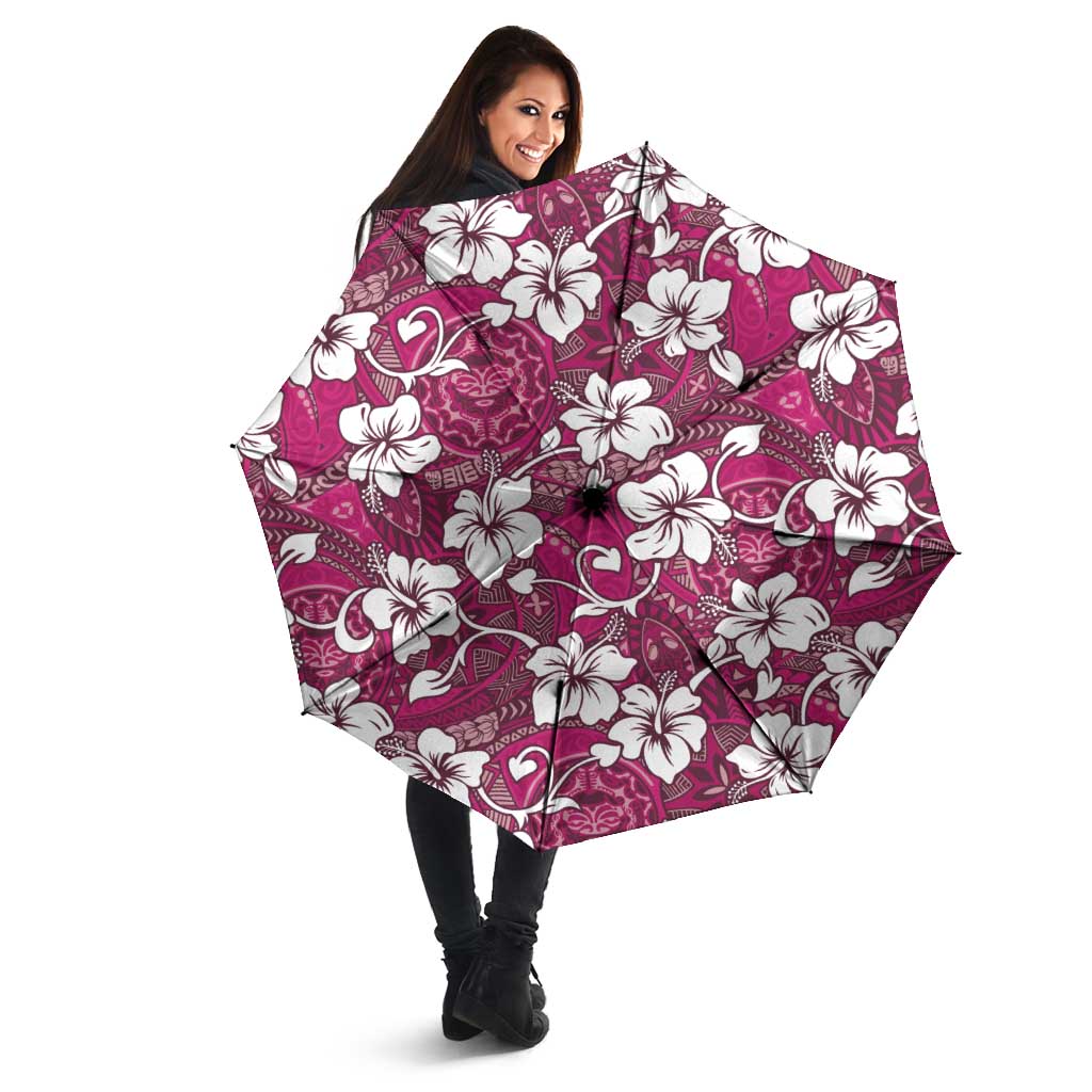 Piqi Bula Fiji Umbrella Fijian Tapa Seamless Hibiscus LT14 - Polynesian Pride