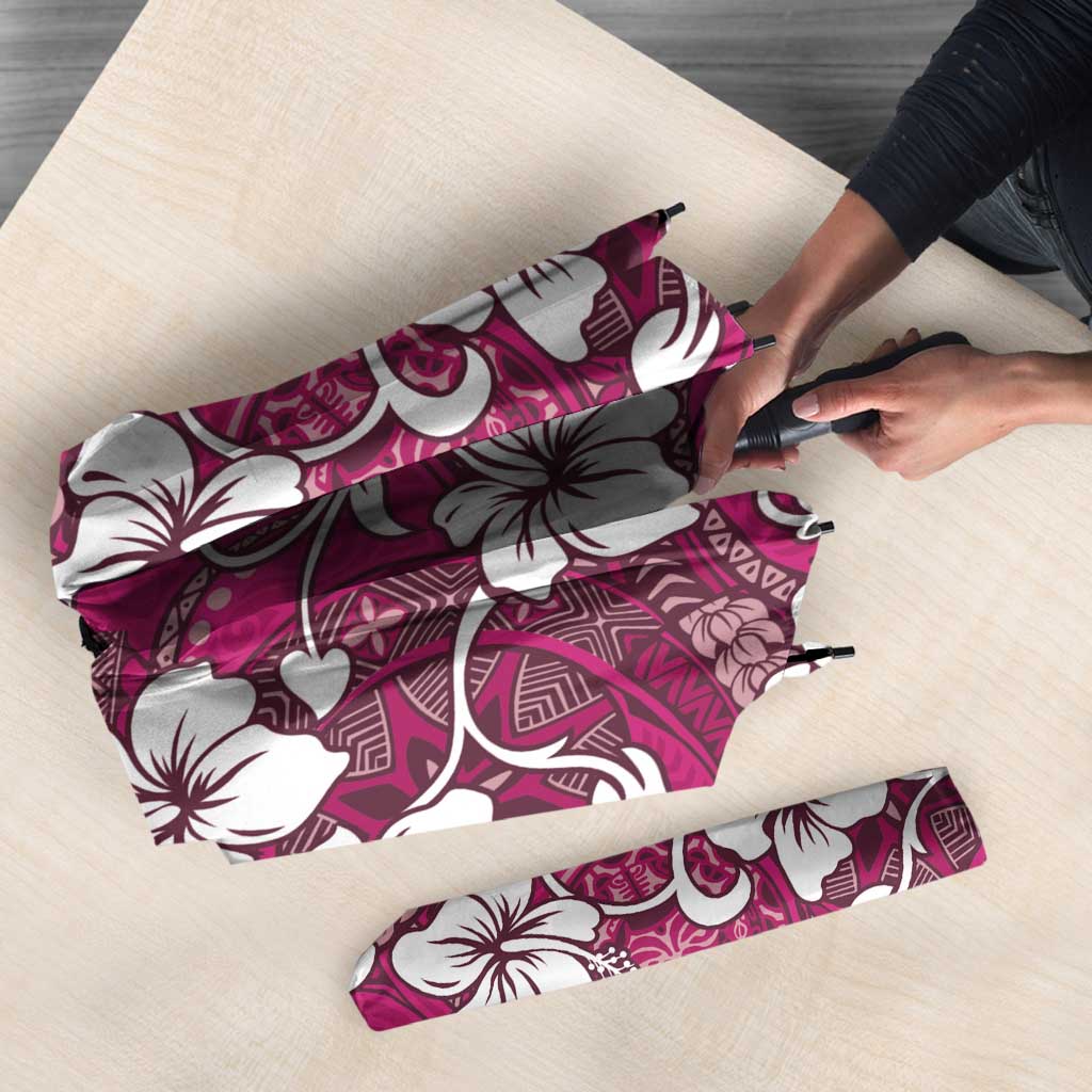 Piqi Bula Fiji Umbrella Fijian Tapa Seamless Hibiscus LT14 - Polynesian Pride