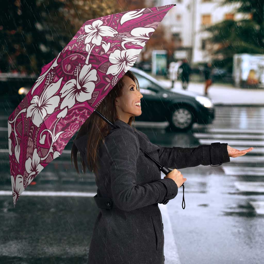 Piqi Bula Fiji Umbrella Fijian Tapa Seamless Hibiscus LT14 - Polynesian Pride