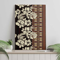 Bula Fiji Masi Canvas Wall Art Tapa Tropical Hibiscus Half Stylized LT14 - Polynesian Pride