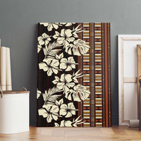 Bula Fiji Masi Canvas Wall Art Tapa Tropical Hibiscus Half Stylized LT14 - Polynesian Pride