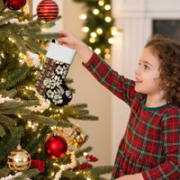 Bula Fiji Masi Christmas Stocking Tapa Tropical Hibiscus Half Stylized - Polynesian Pride