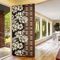 Bula Fiji Masi Door Cover Tapa Tropical Hibiscus Half Stylized - Polynesian Pride