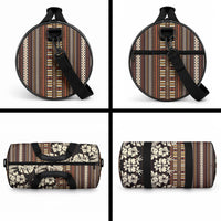 Bula Fiji Masi Duffle Bag Tapa Tropical Hibiscus Half Stylized