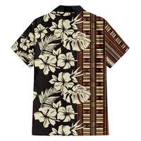 Bula Fiji Masi Family Matching Long Sleeve Bodycon Dress and Hawaiian Shirt Tapa Tropical Hibiscus Half Stylized - Polynesian Pride