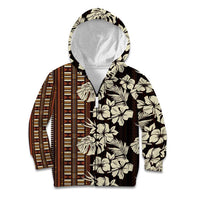 Bula Fiji Masi Kid Hoodie Tapa Tropical Hibiscus Half Stylized - Polynesian Pride
