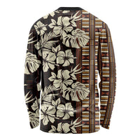Bula Fiji Masi Long Sleeve Shirt Tapa Tropical Hibiscus Half Stylized LT14 - Polynesian Pride