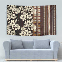 Bula Fiji Masi Tapestry Tapa Tropical Hibiscus Half Stylized LT14 - Polynesian Pride