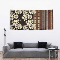 Bula Fiji Masi Tapestry Tapa Tropical Hibiscus Half Stylized LT14 - Polynesian Pride