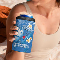 Polynesia Diabetes Awareness Month 4 in 1 Can Cooler Tumbler In November We Wear Blue