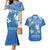 Polynesia Diabetes Awareness Month Couples Matching Mermaid Dress and Hawaiian Shirt In November We Wear Blue