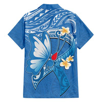 Polynesia Diabetes Awareness Month Family Matching Short Sleeve Bodycon Dress and Hawaiian Shirt In November We Wear Blue