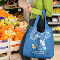 Polynesia Diabetes Awareness Month Grocery Bag In November We Wear Blue