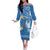 Polynesia Diabetes Awareness Month Off The Shoulder Long Sleeve Dress In November We Wear Blue