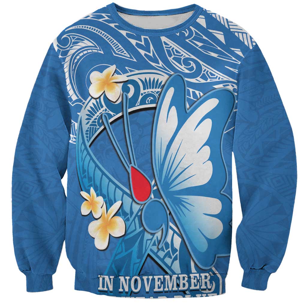Polynesia Diabetes Awareness Month Sweatshirt In November We Wear Blue