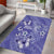 Polynesia Stomach Cancer Awareness Area Rug Periwinkle Ribbon Brave Strong!