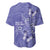 Polynesia Stomach Cancer Awareness Baseball Jersey Periwinkle Ribbon Brave Strong!