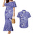 Polynesia Stomach Cancer Awareness Couples Matching Mermaid Dress and Hawaiian Shirt Periwinkle Ribbon Brave Strong!