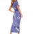 Polynesia Stomach Cancer Awareness Short Sleeve Bodycon Dress Periwinkle Ribbon Brave Strong!