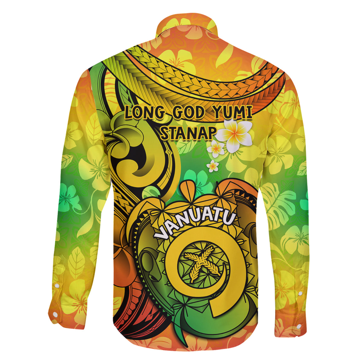 Halo Vanuatu Family Matching Long Sleeve Bodycon Dress and Hawaiian Shirt Sand Drawing Turtle Polynesian Tropical Flowers LT14 - Polynesian Pride