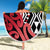 New Zealand Beach Blanket Aotearoa Kowhaiwhai Mix Taniko Art - Red