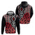 New Zealand Hoodie Aotearoa Kowhaiwhai Mix Taniko Art - Red