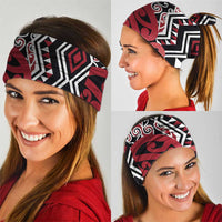 New Zealand Neck Gaiter Aotearoa Kowhaiwhai Mix Taniko Art - Red LT14 - Polynesian Pride