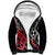 New Zealand Sherpa Hoodie Aotearoa Kowhaiwhai Mix Taniko Art - Red