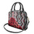 New Zealand Shoulder Handbag Aotearoa Kowhaiwhai Mix Taniko Art - Red