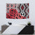 New Zealand Tapestry Aotearoa Kowhaiwhai Mix Taniko Art - Red