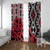 New Zealand Window Curtain Aotearoa Kowhaiwhai Mix Taniko Art - Red