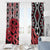 New Zealand Window Curtain Aotearoa Kowhaiwhai Mix Taniko Art - Red