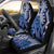 New Zealand Car Seat Cover Aotearoa Kowhaiwhai Mix Taniko Art - Blue